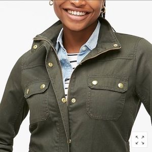 J Crew Resin Coated Twill Field Jacket GUC